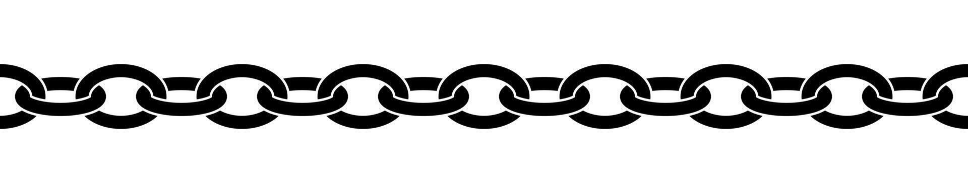 chain black and white shape silhouette pattern, seamless repeatable illustration vector