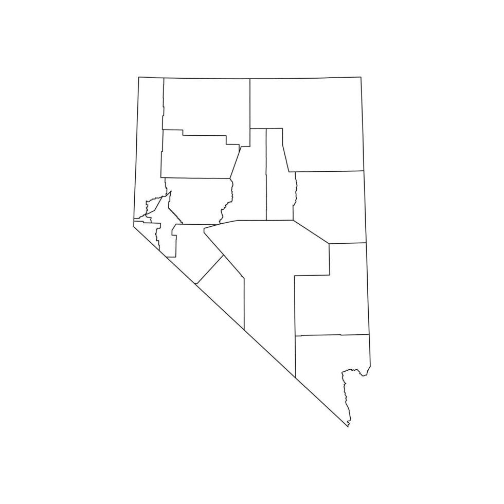Nevada Map Outline Design vector