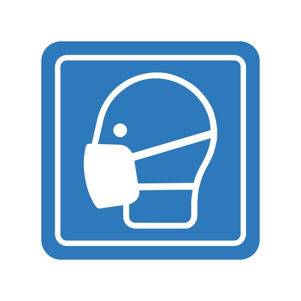 Wear A Mask Safety Sign vector