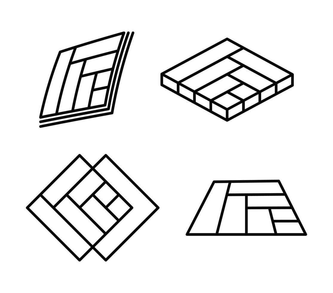 Set Flooring Icons vector