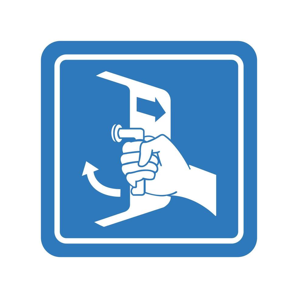 Close And Secure Hatch Sign vector