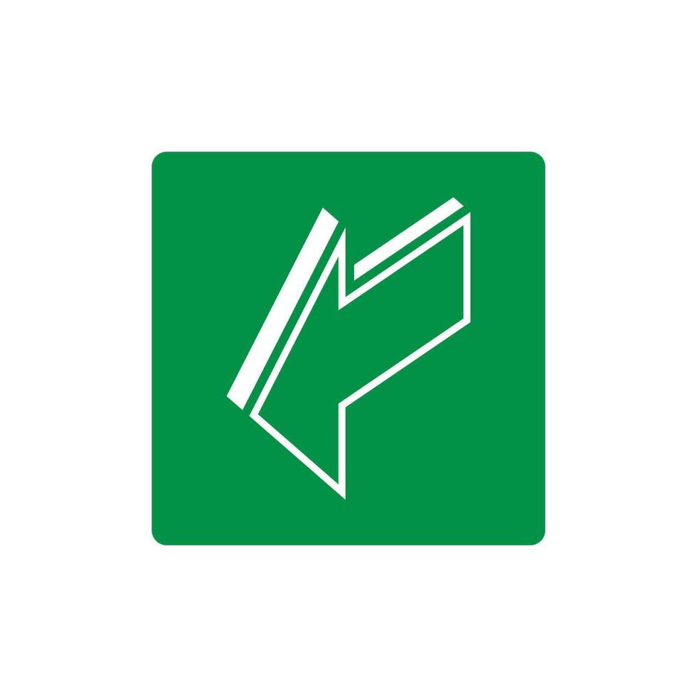 Emergency Exit Sign Pull Escape Route Line vector