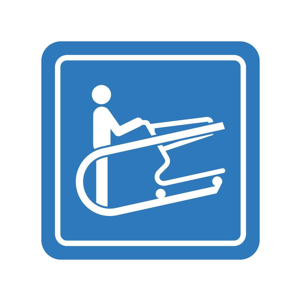 Hold The Trolley Handle Sign vector