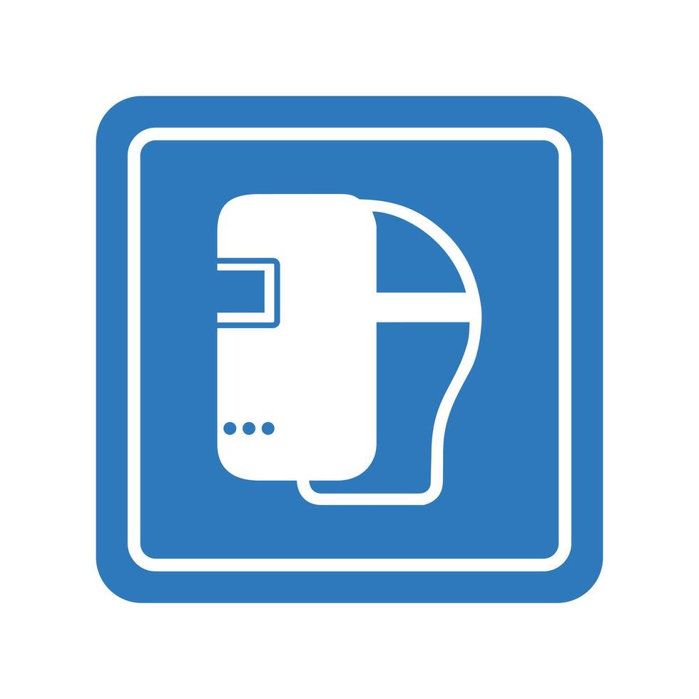 Wear Welding Mask Safety Sign vector