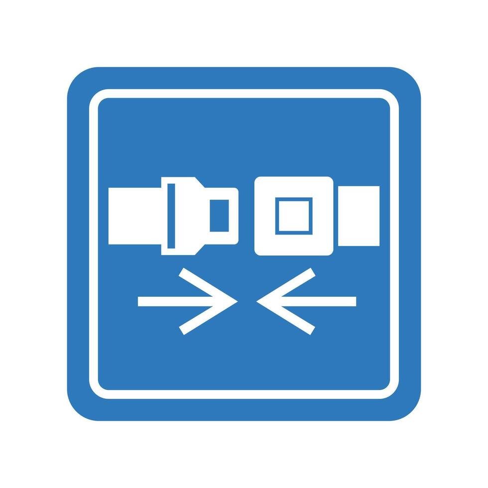 Wear Safety Belts Blue Sign vector