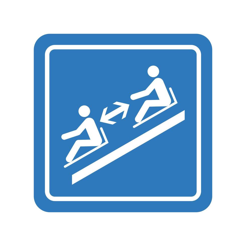 Keep Safe Distance Between Sleds vector