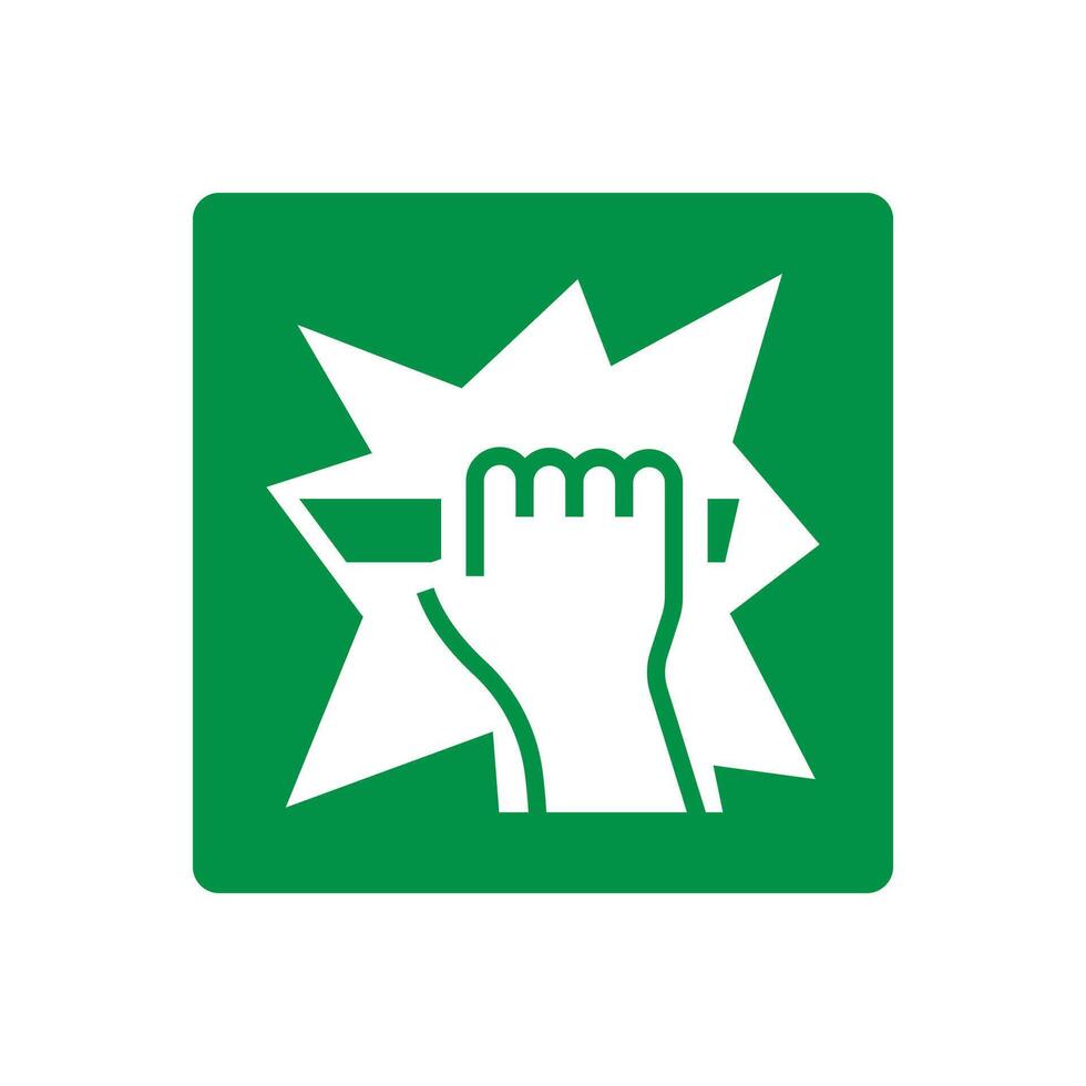 Emergency Exit Sign Hand vector
