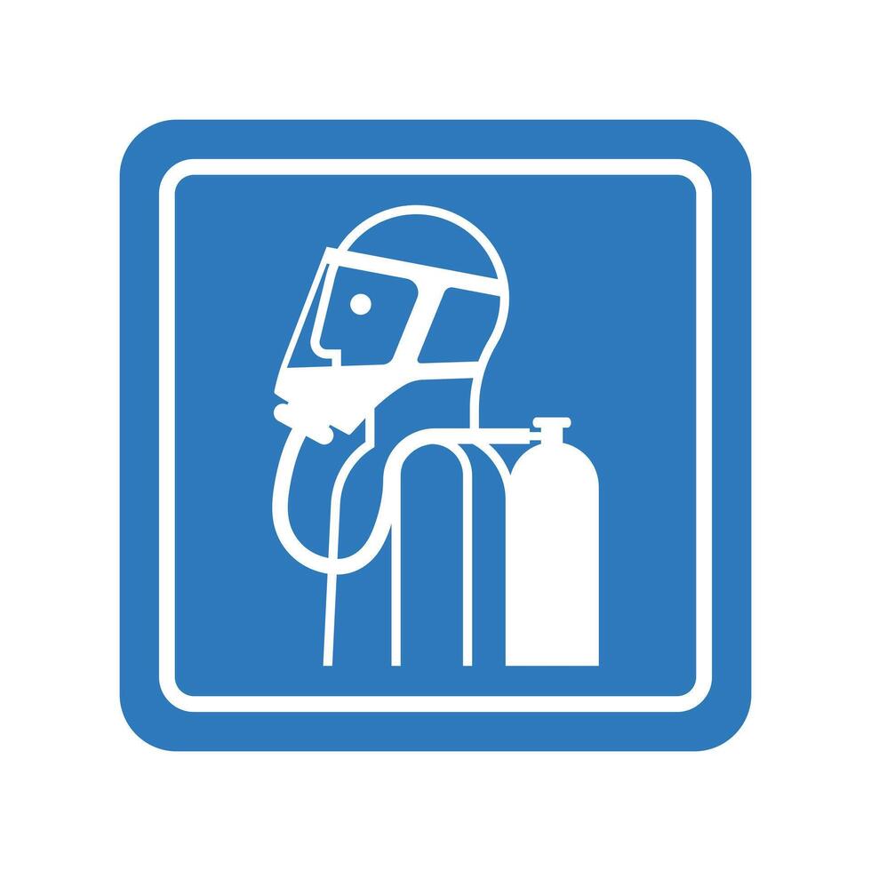 Use Breathing Equipment Safety Sign vector