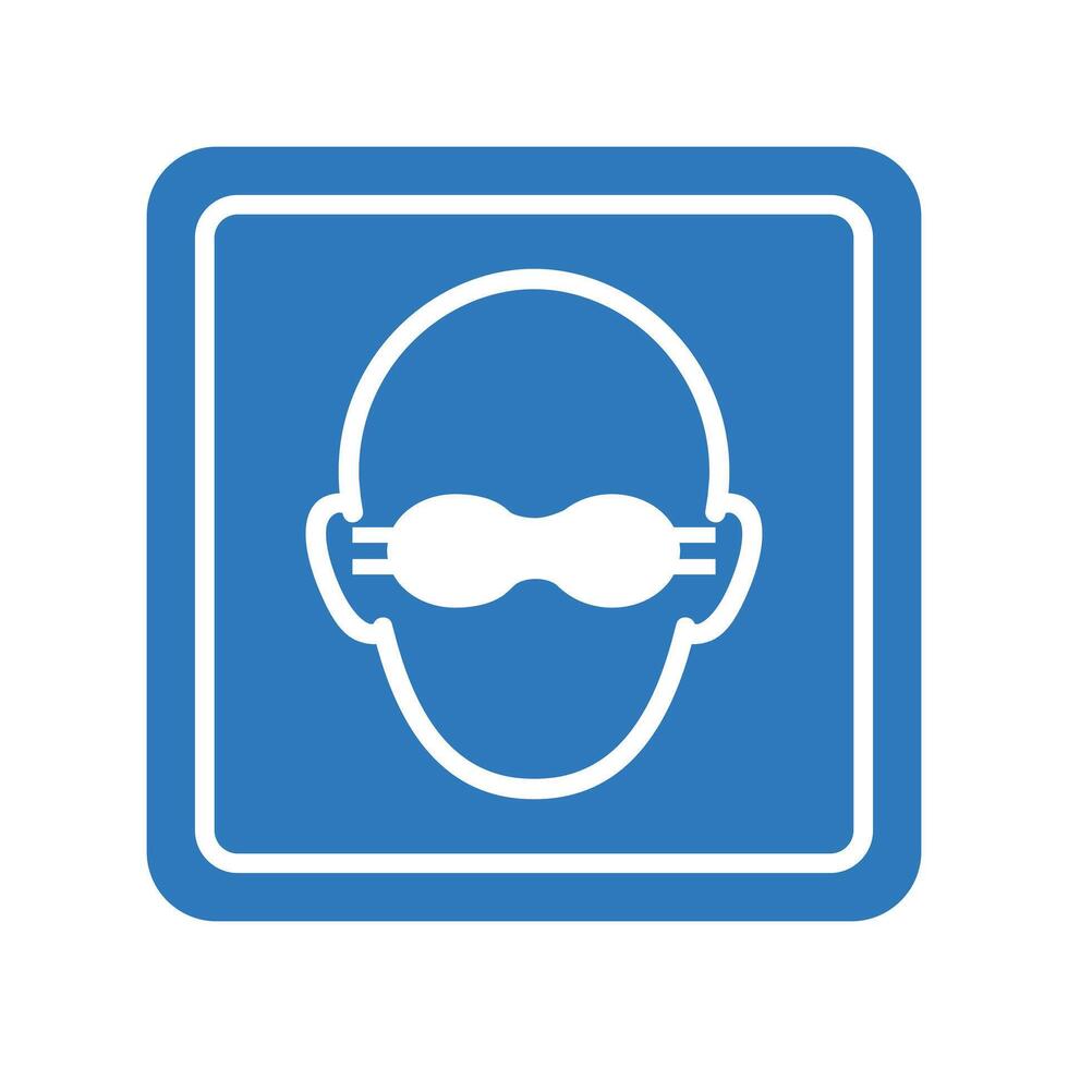 Wear Opaque Eye Protection Sign vector