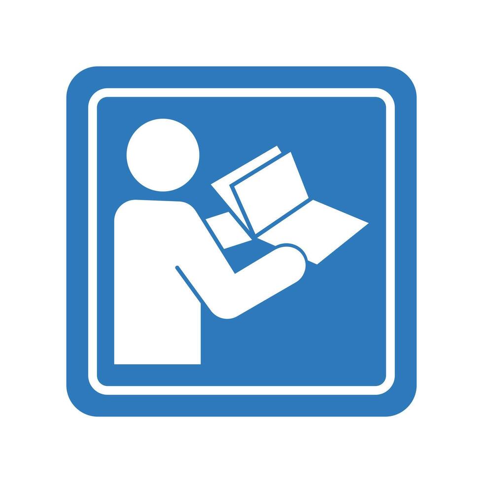 Refer To Instruction Manual Sign vector