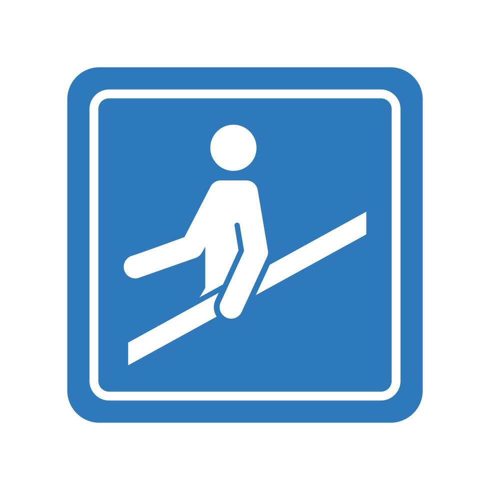 Use Handrail Safety Blue Sign vector