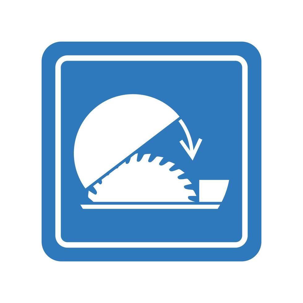 Use Guard Table Saw Sign vector