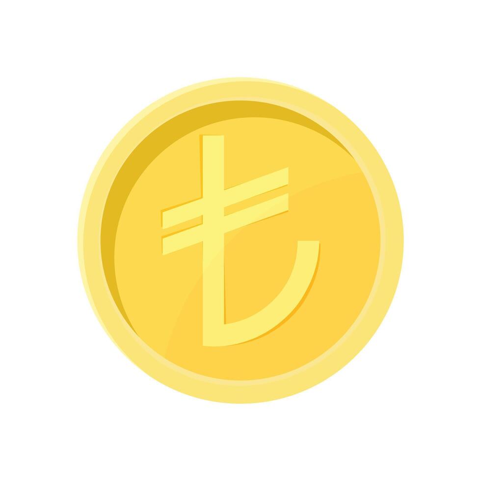 Lira Turkey Coin Internet Currency Concept vector