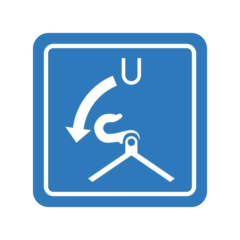 Release Lifeboat Hooks Safety Sign vector