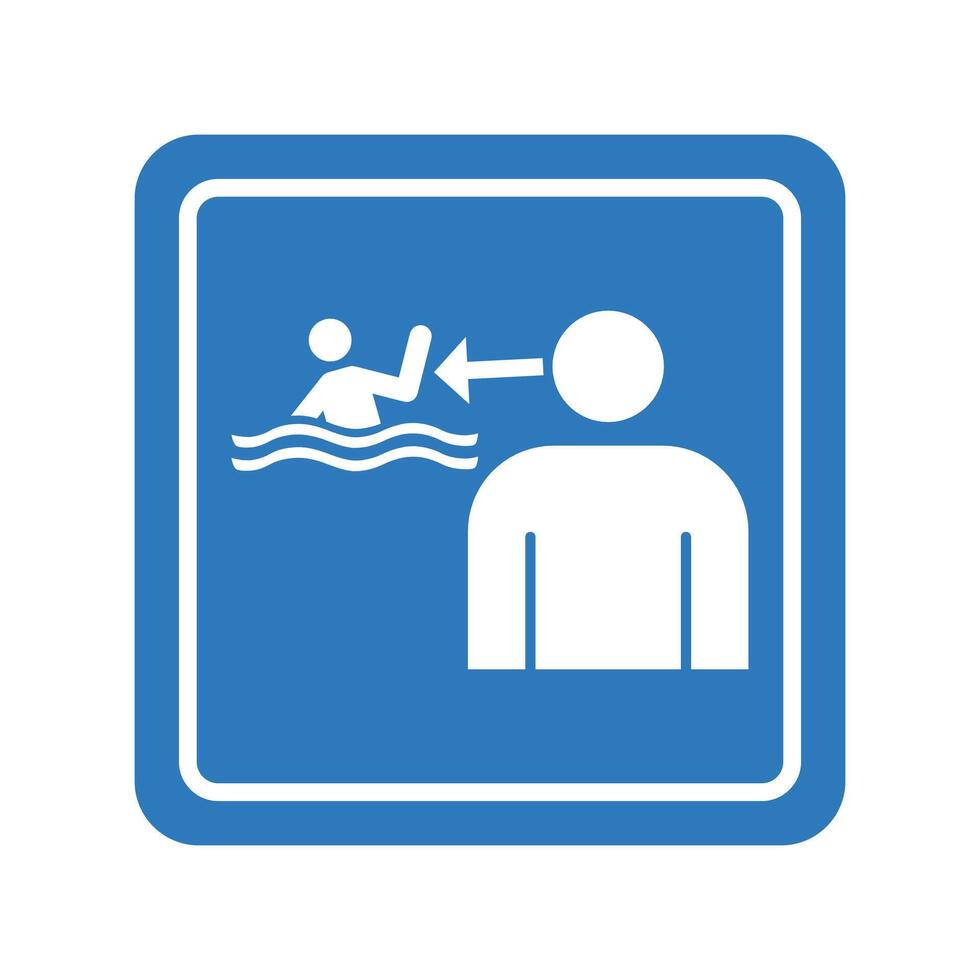 Supervise Children Aquatic Activities Sign vector