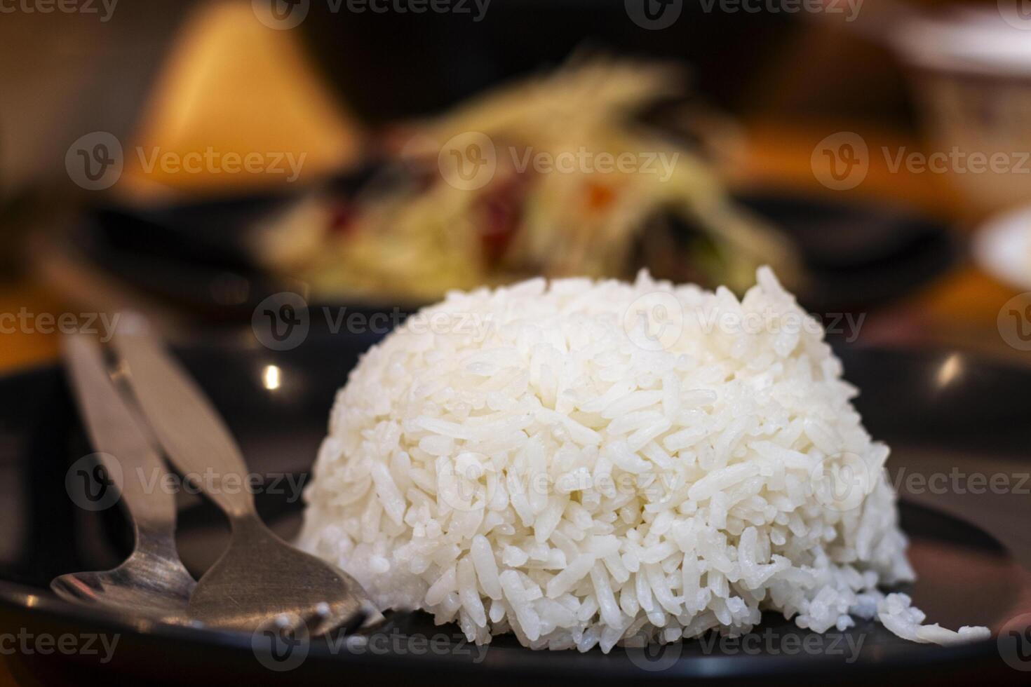 Plain Rice On The Table photo