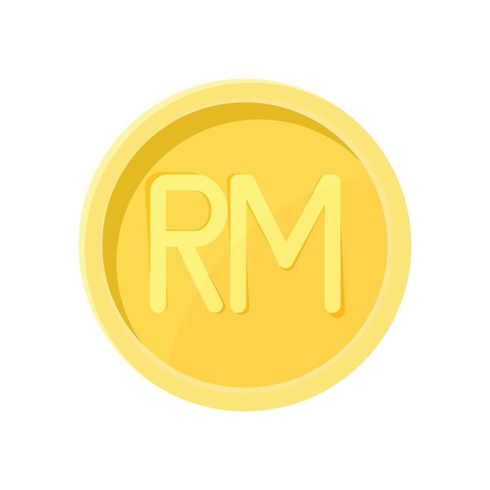 Ringgit Malaysia Coin Internet Currency Concept vector