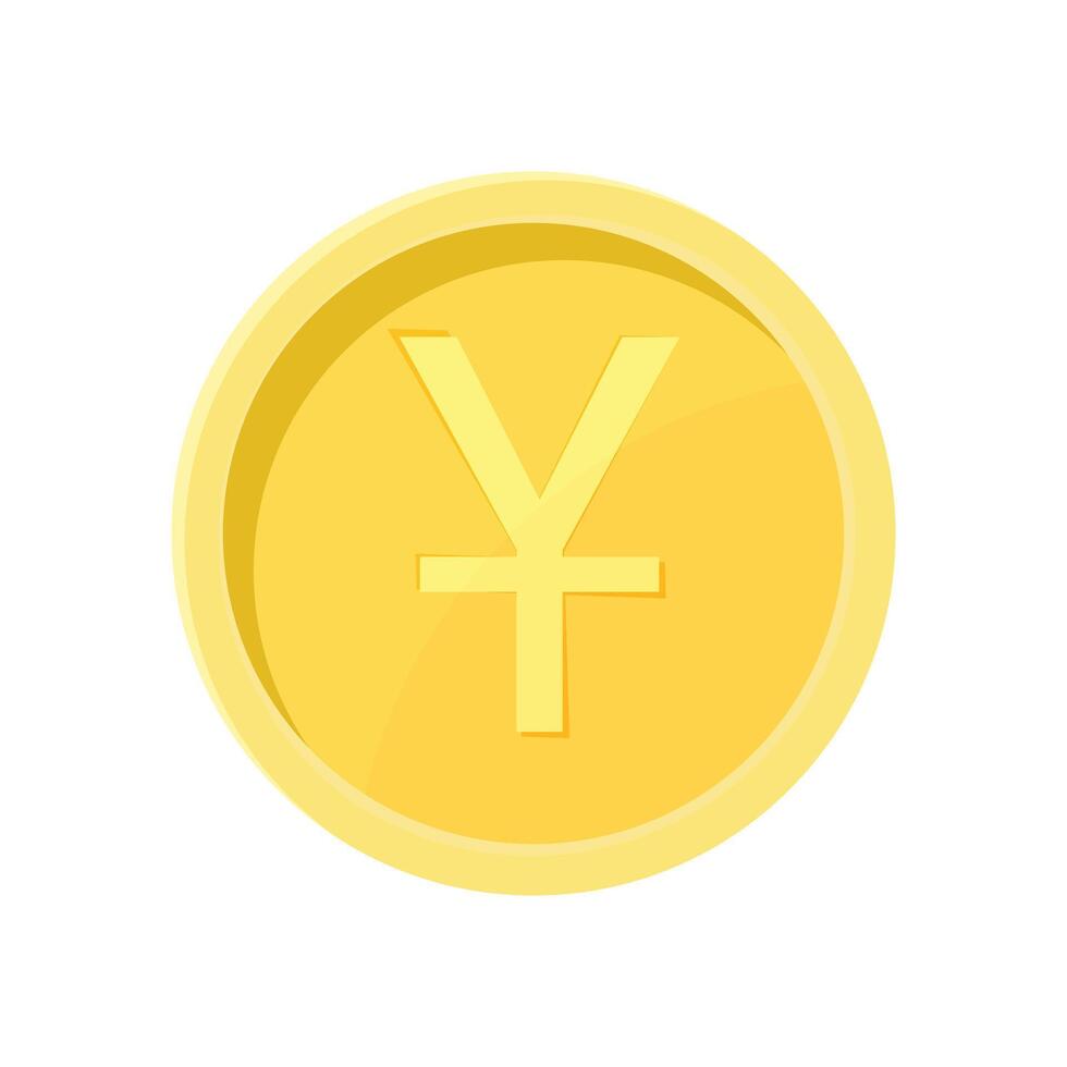 Yuan Coin Internet Currency Concept vector