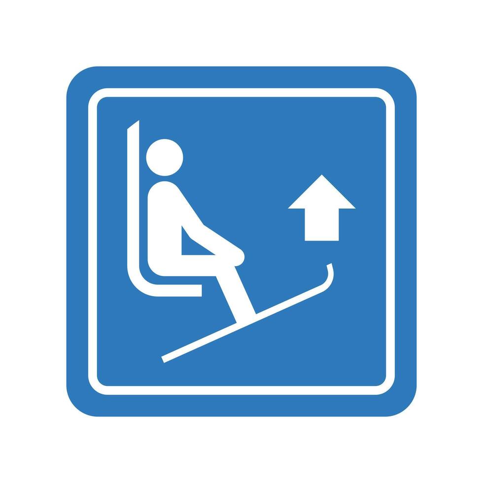 Keep Ski Tips Up Sign vector