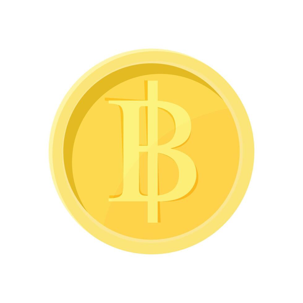 Baht Thailand Coin Internet Currency Concept vector