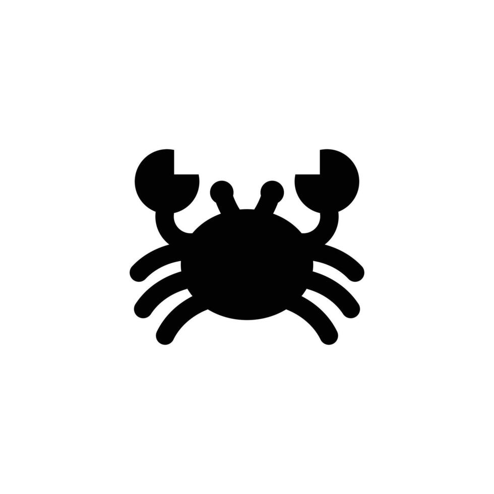 Crab Icon Simple Crab Design vector