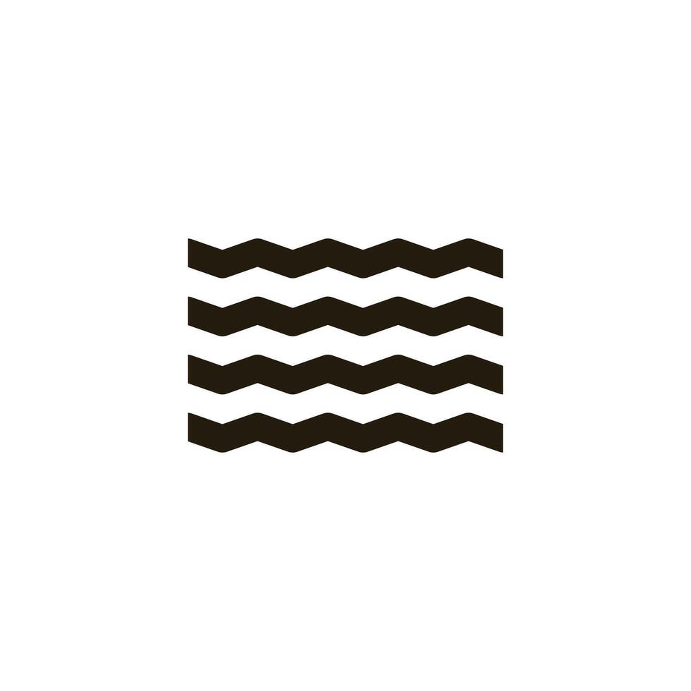 Wave Icon Sign Design Line vector