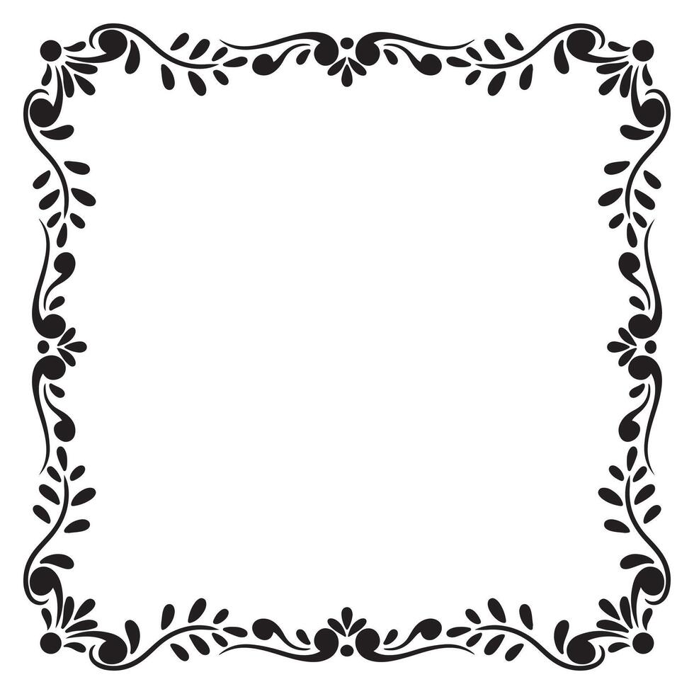 Border frame deco. simple black and white vertical frame. vector