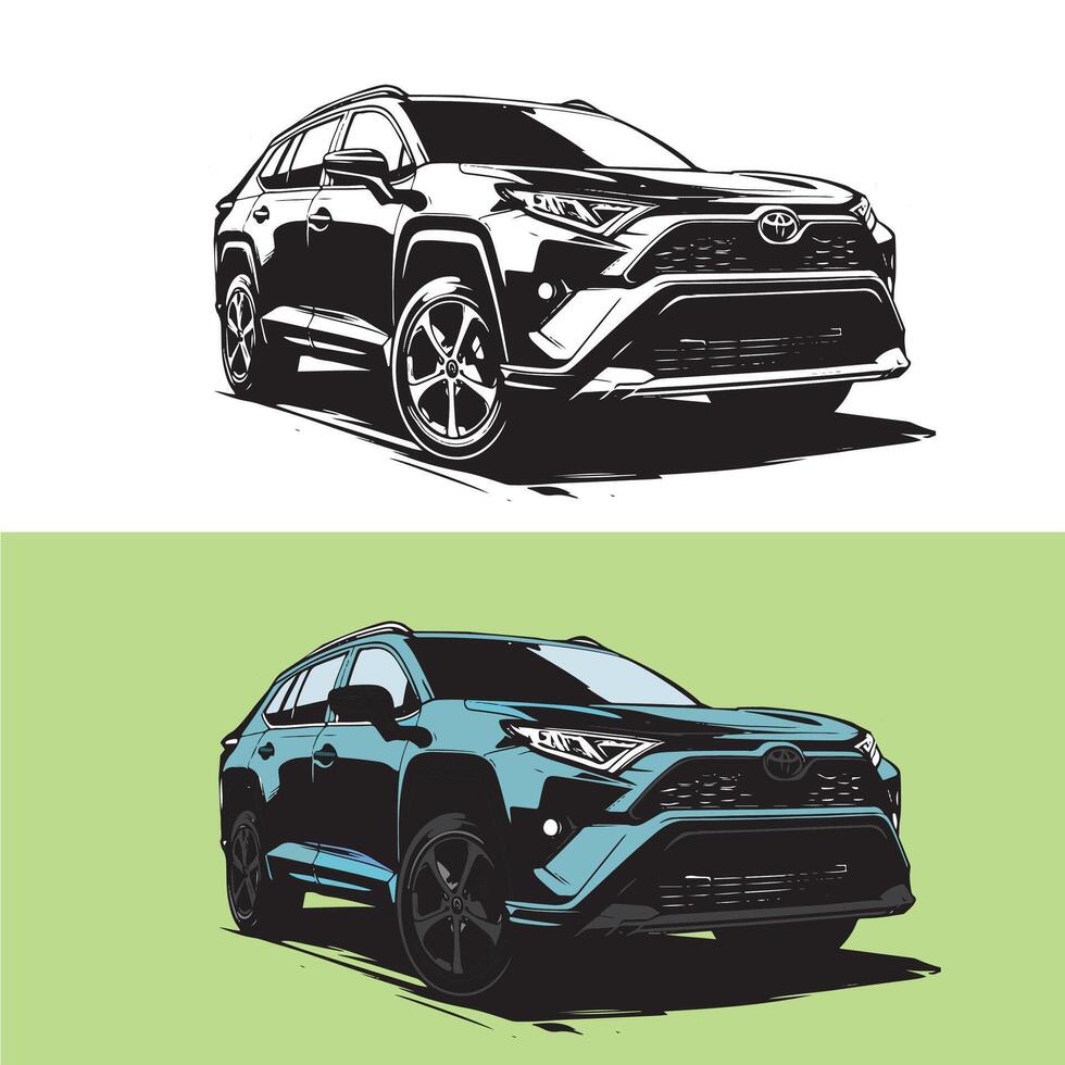 Simple SUV Illustration vector