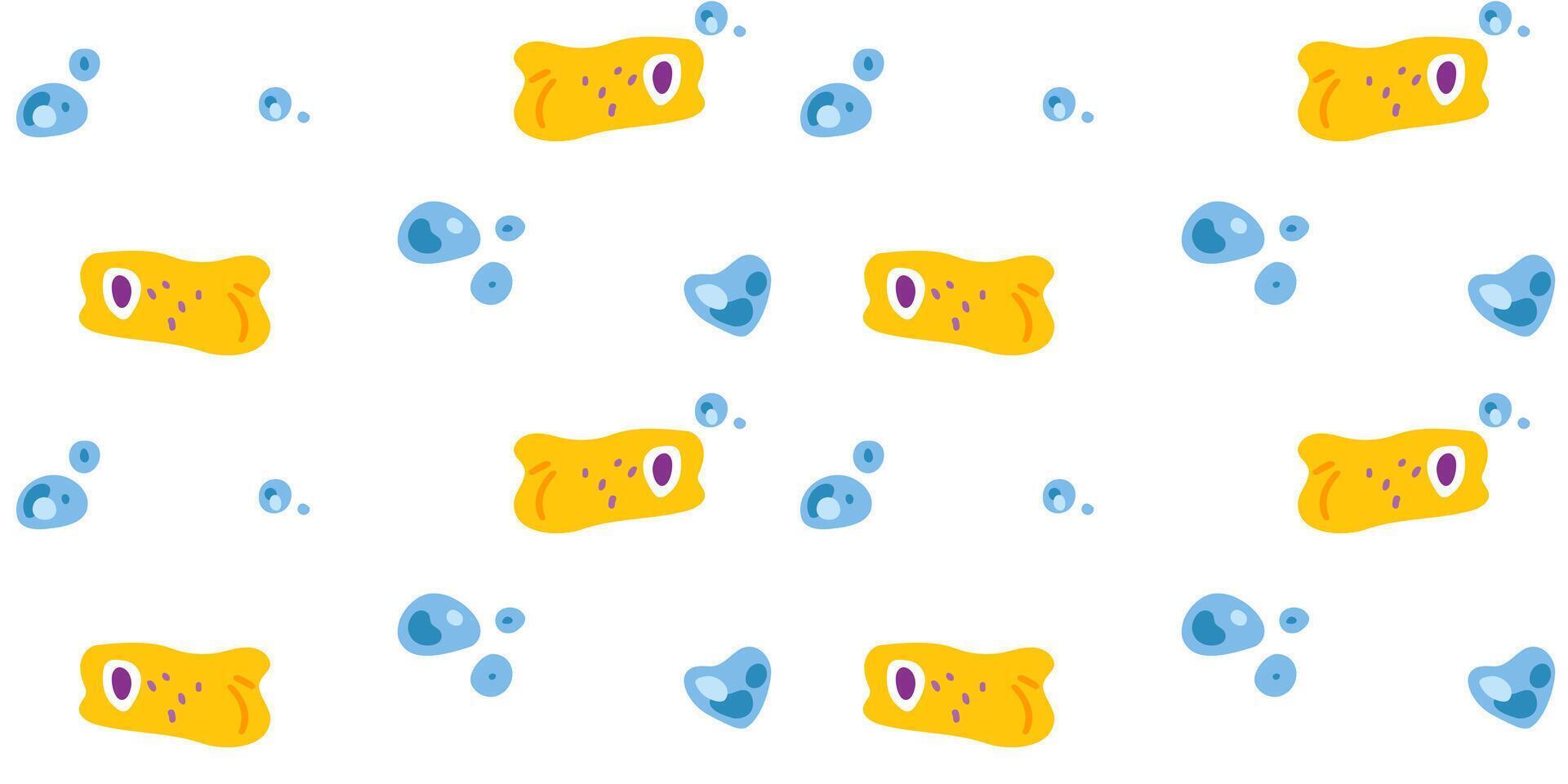 Seamless Cartoon Fish Pattern vector