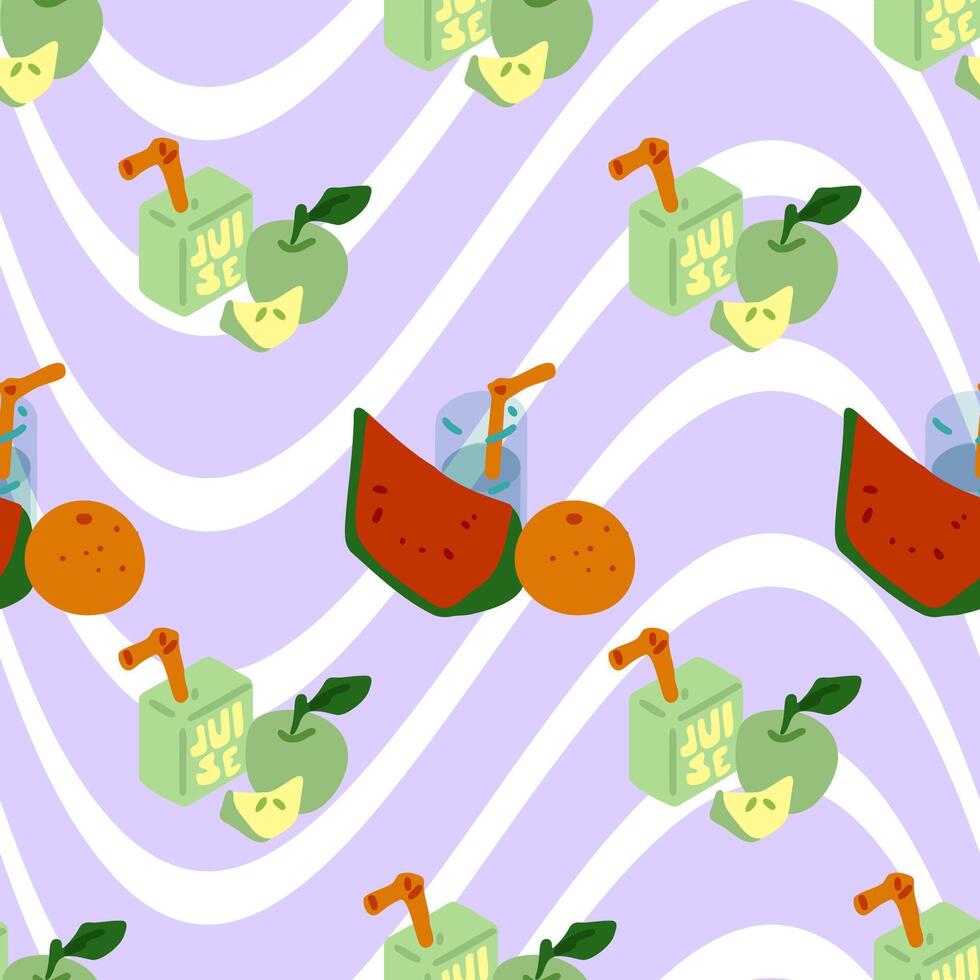 Juicy Summer Vibes Pattern vector