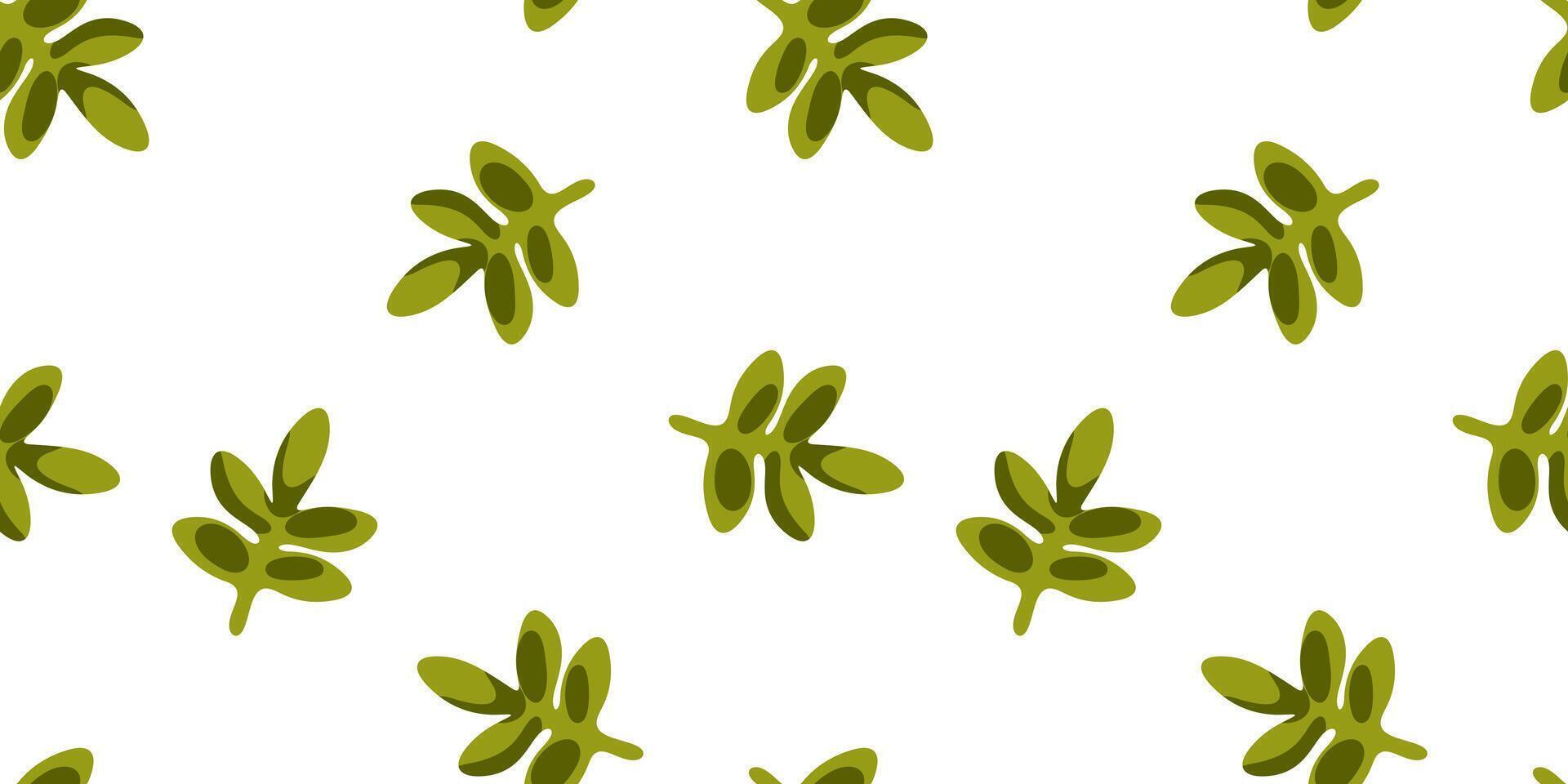 Fresh Green Leaves Pattern vector