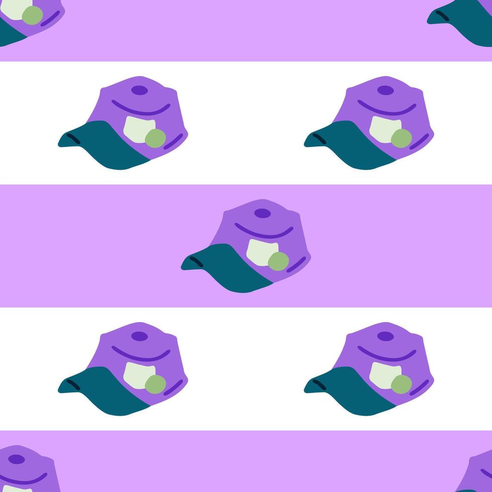 Trendy Baseball Cap Pattern vector