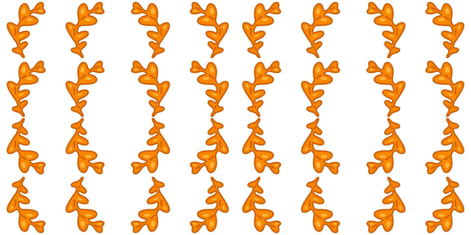 Striped Autumn Leaf Pattern Design vector