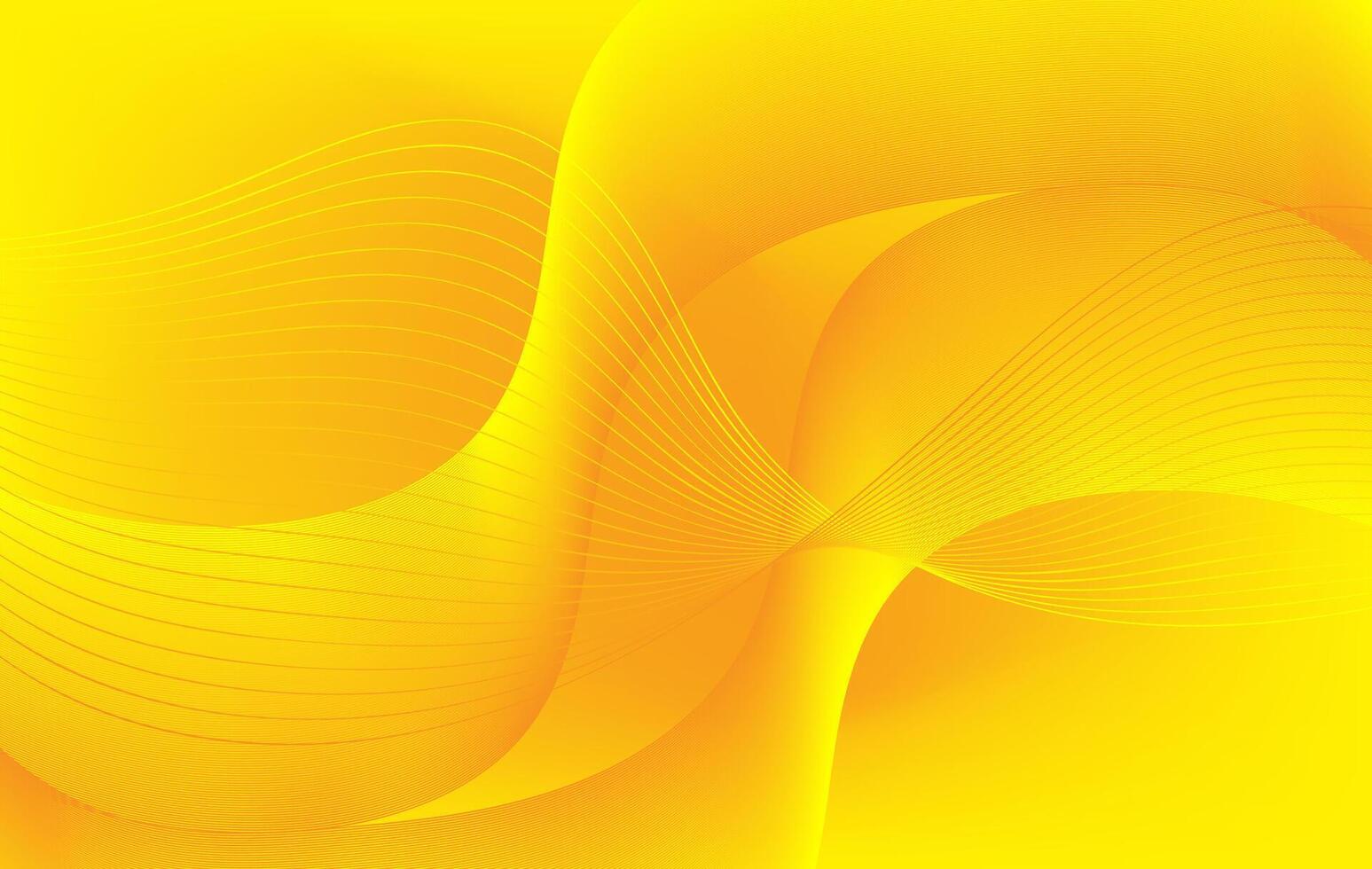 A vibrant yellow abstract background with smooth flowing curves and gradient waves. Ideal for digital presentations, creative projects, modern branding, and minimal tech themed designs. vector