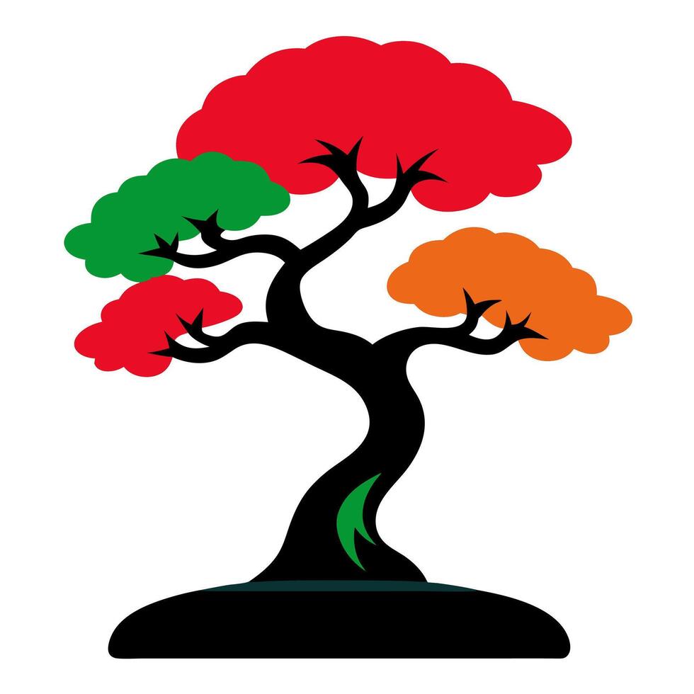 A tree colorful vector