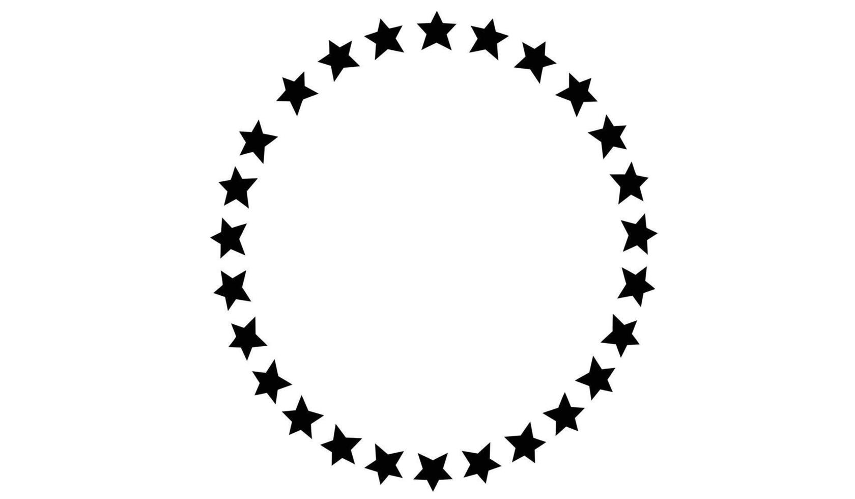 simple design of star circle frame border vector