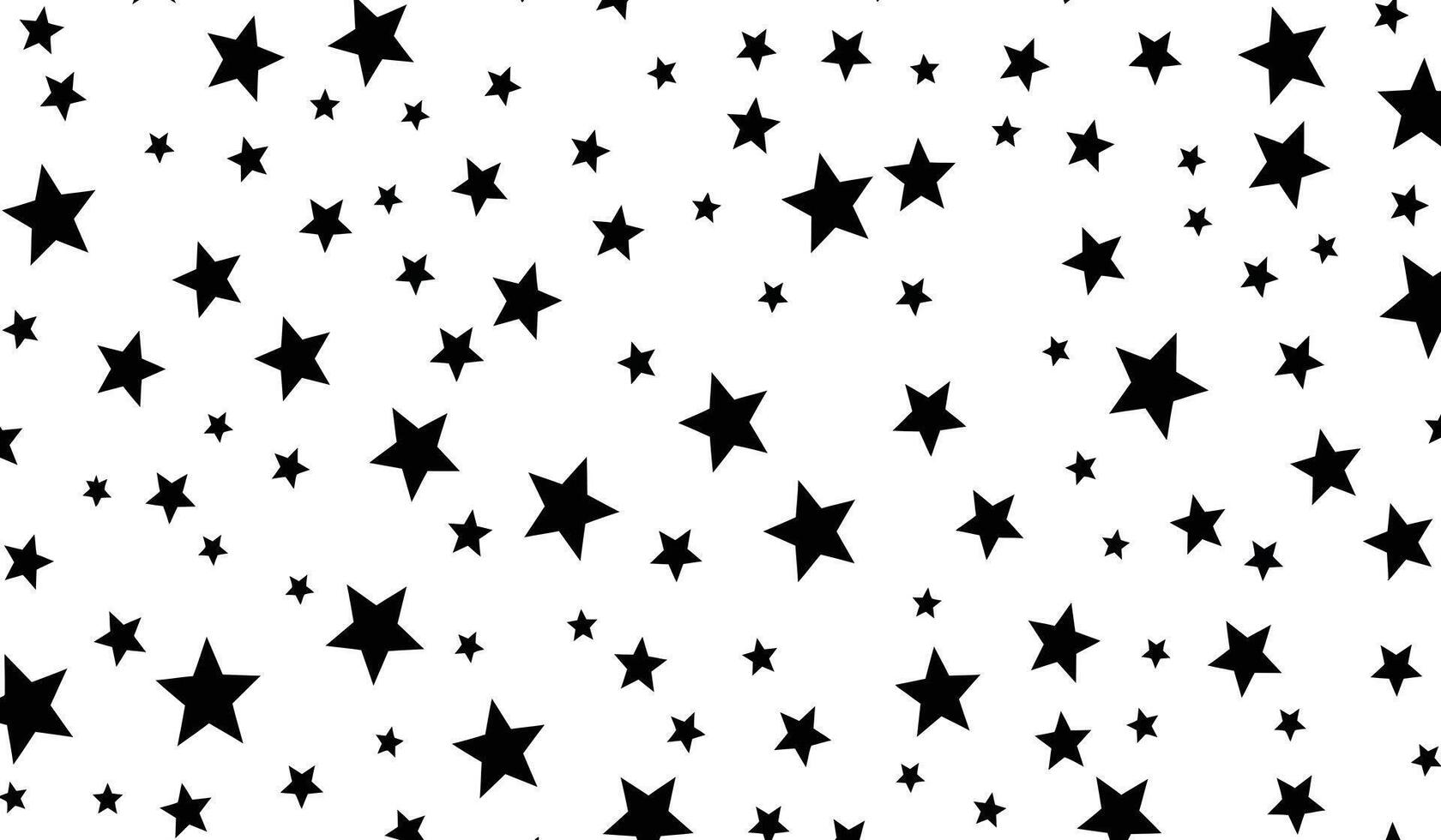 Seamless pattern with stars, black and white background vector