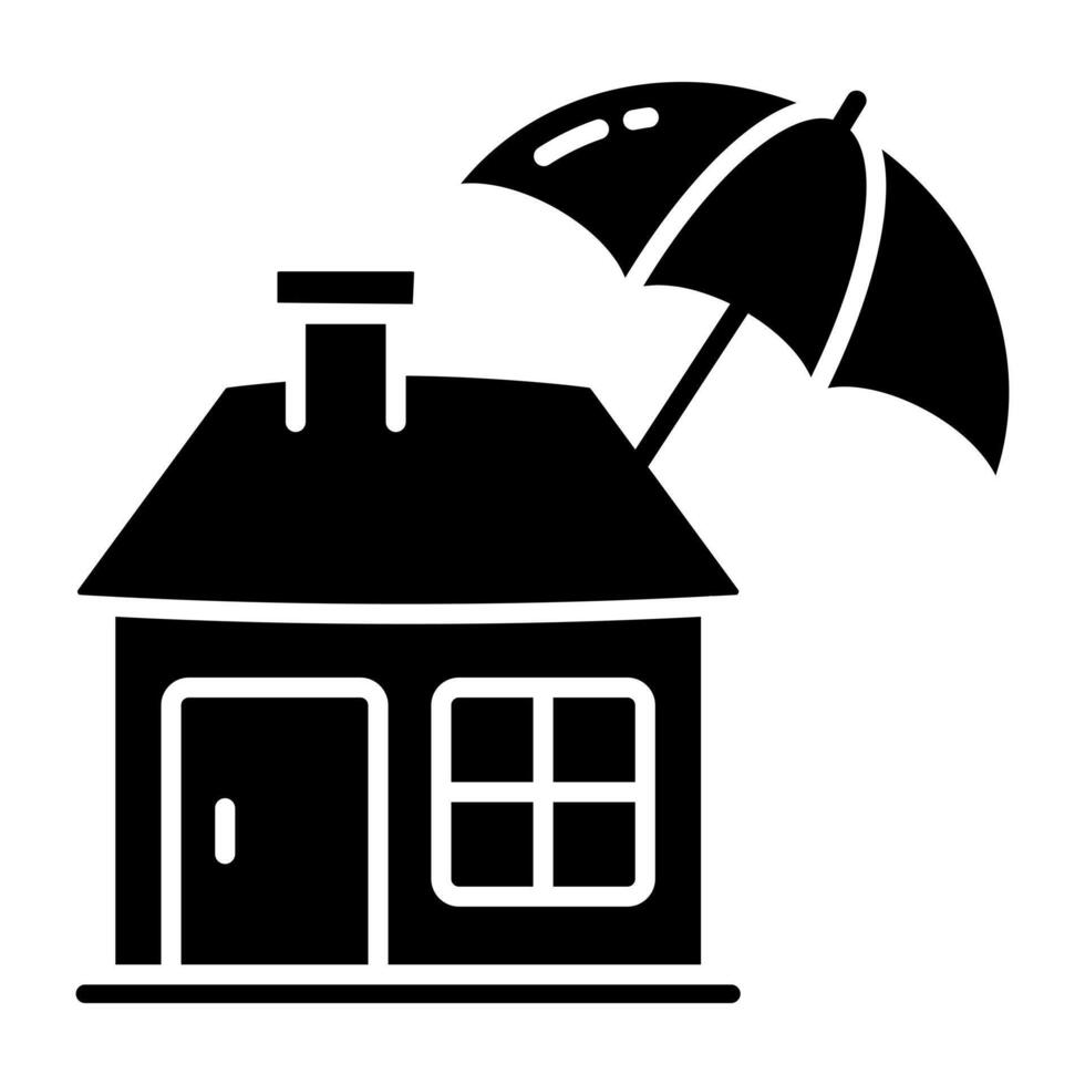 Perfect Editable icon of home insurance vector