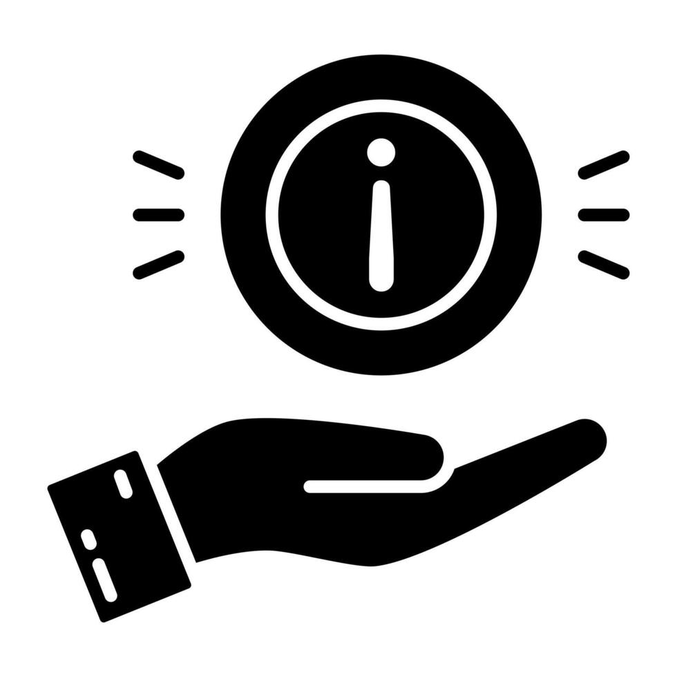 Editable design icon of info sign vector