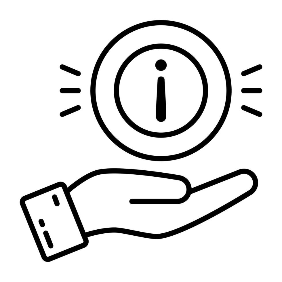 Editable designLinear iconof info sign vector
