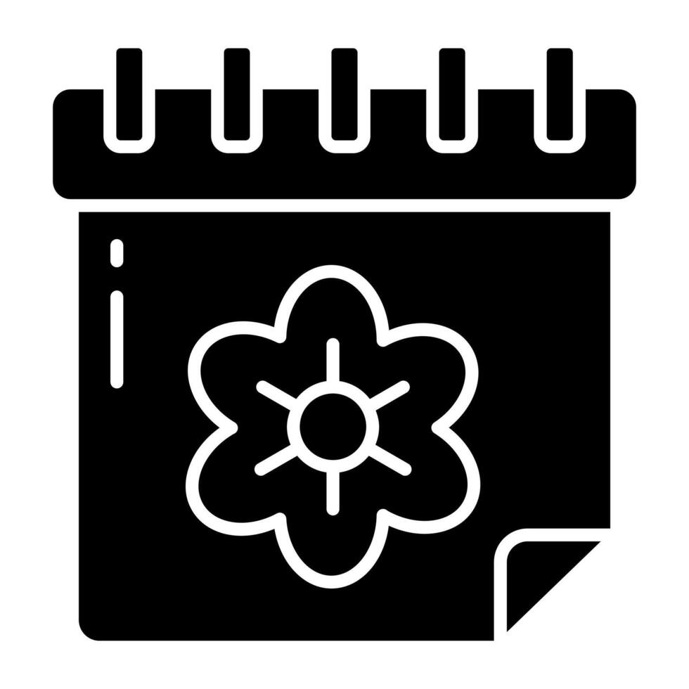 Modern design icon of spring calendar having editable quality vector
