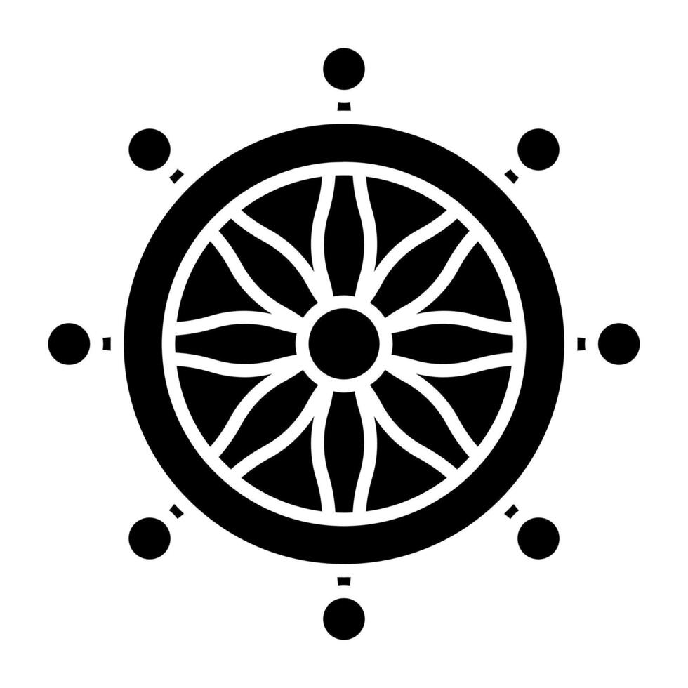 Premium icon of boat helm vector
