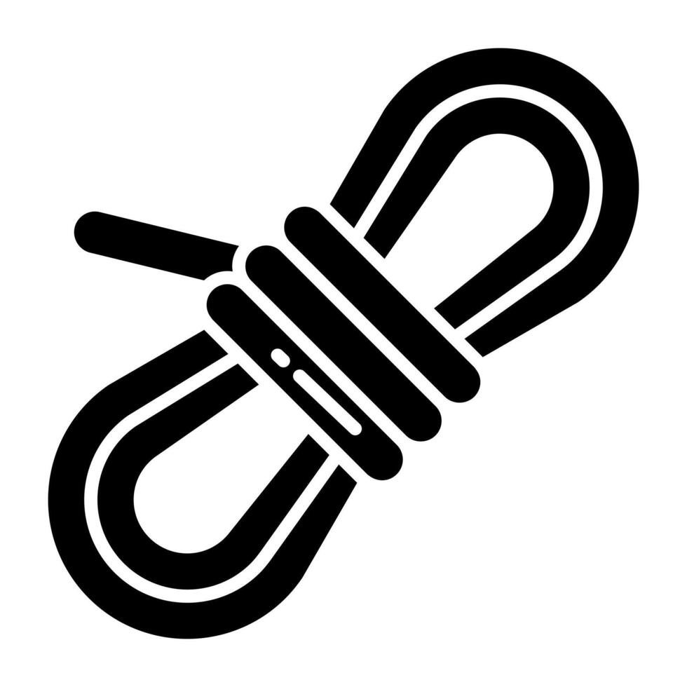 Modern solid design icon of rope vector