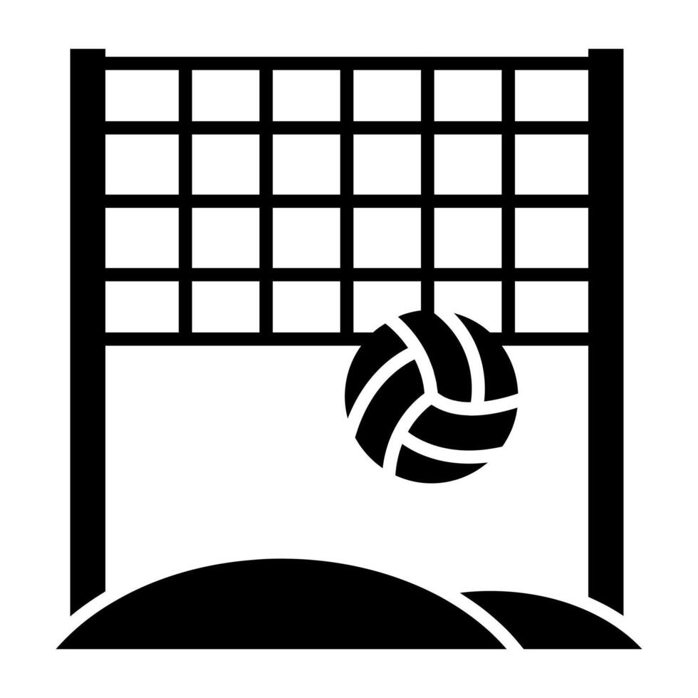 Editable design icon of basketball goal vector