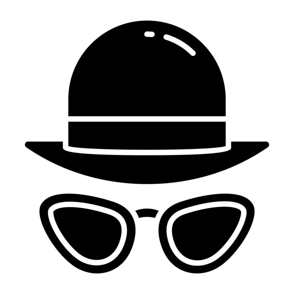 Premium download icon of glasses with hat vector