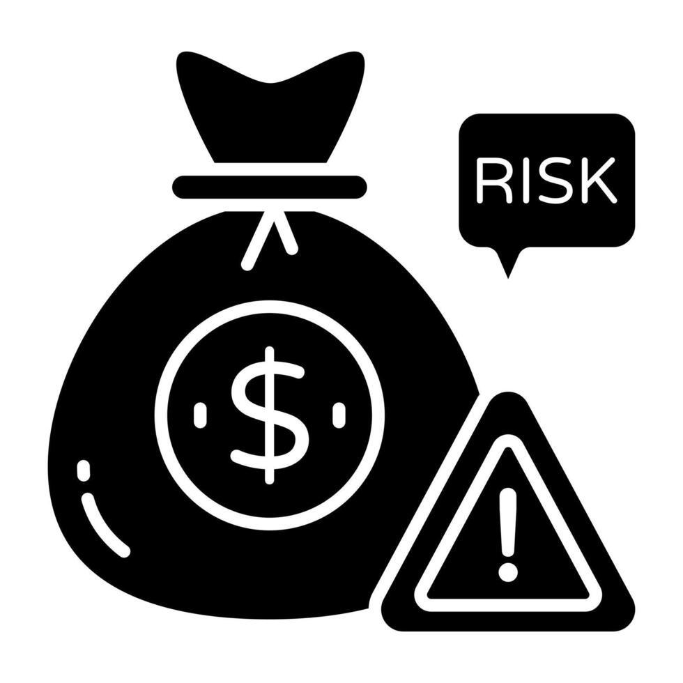 Creative design icon of financial risk vector