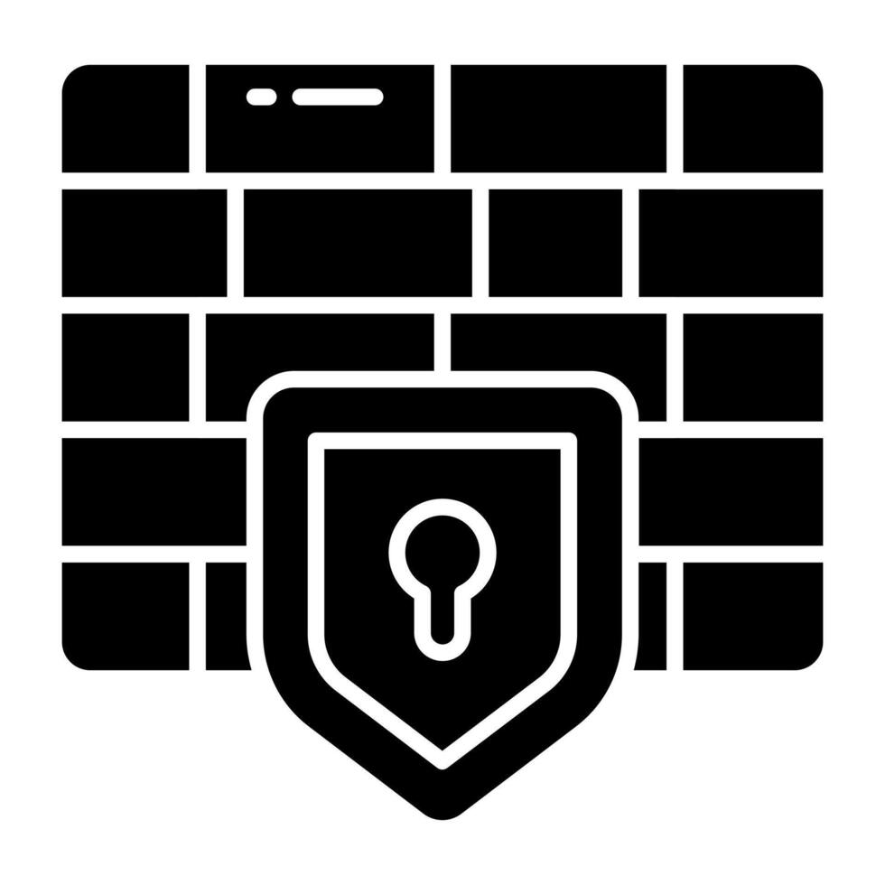 Premium design icon of secure wall vector