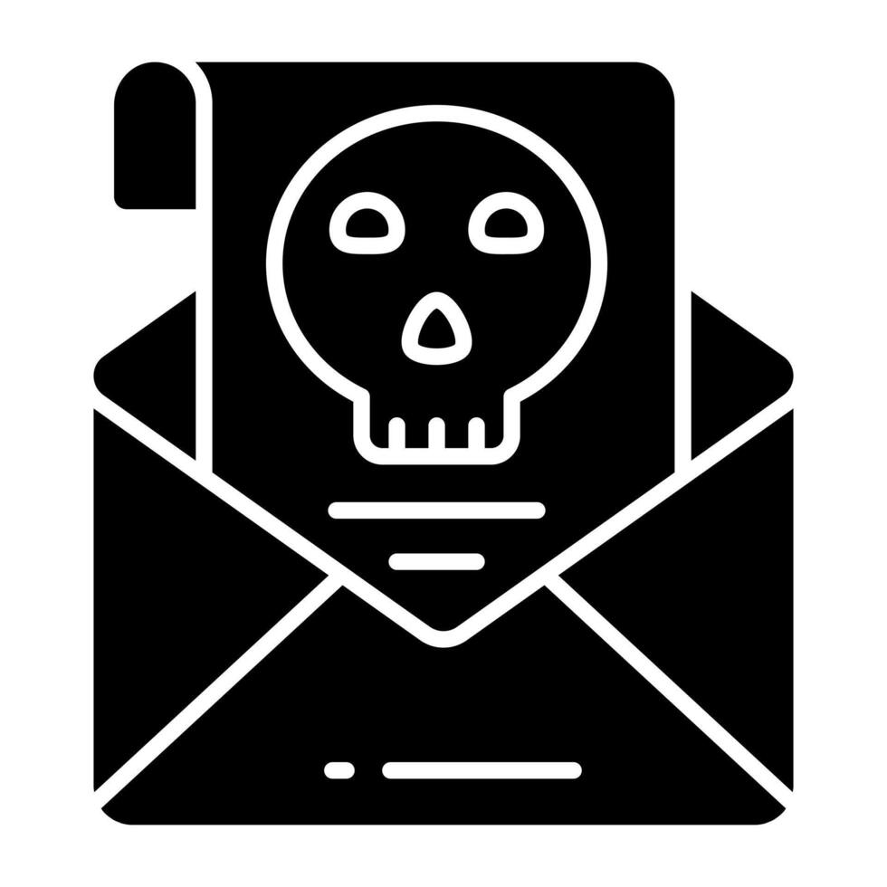 Modern design icon of infected Email vector