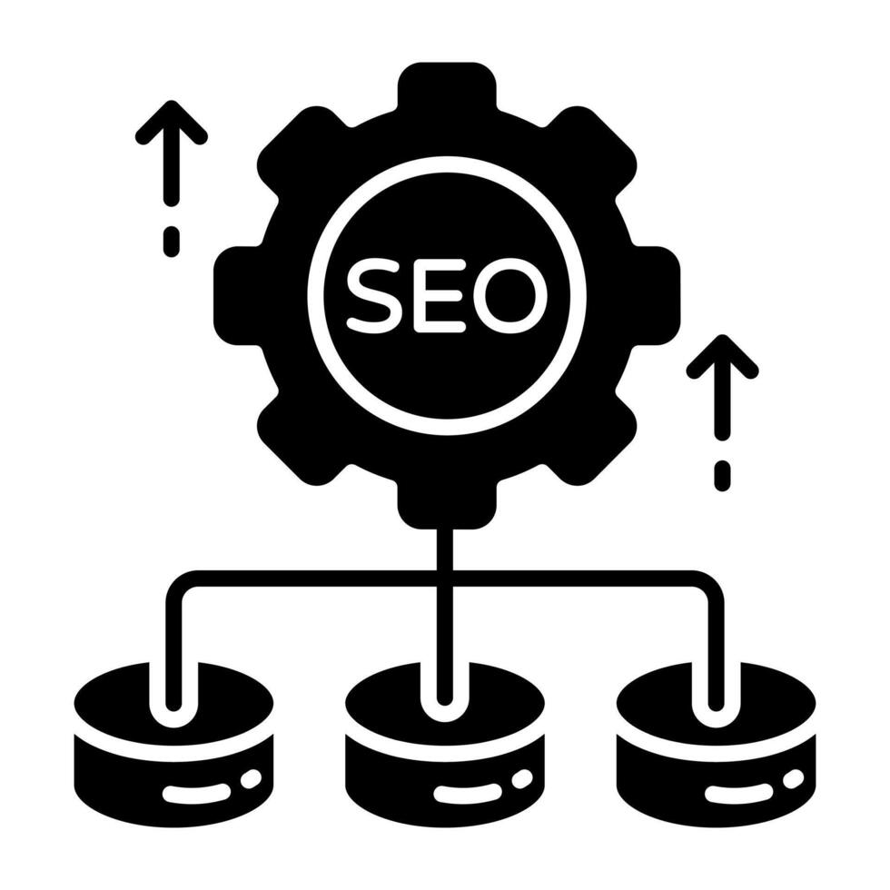 A design icon of Seo network vector