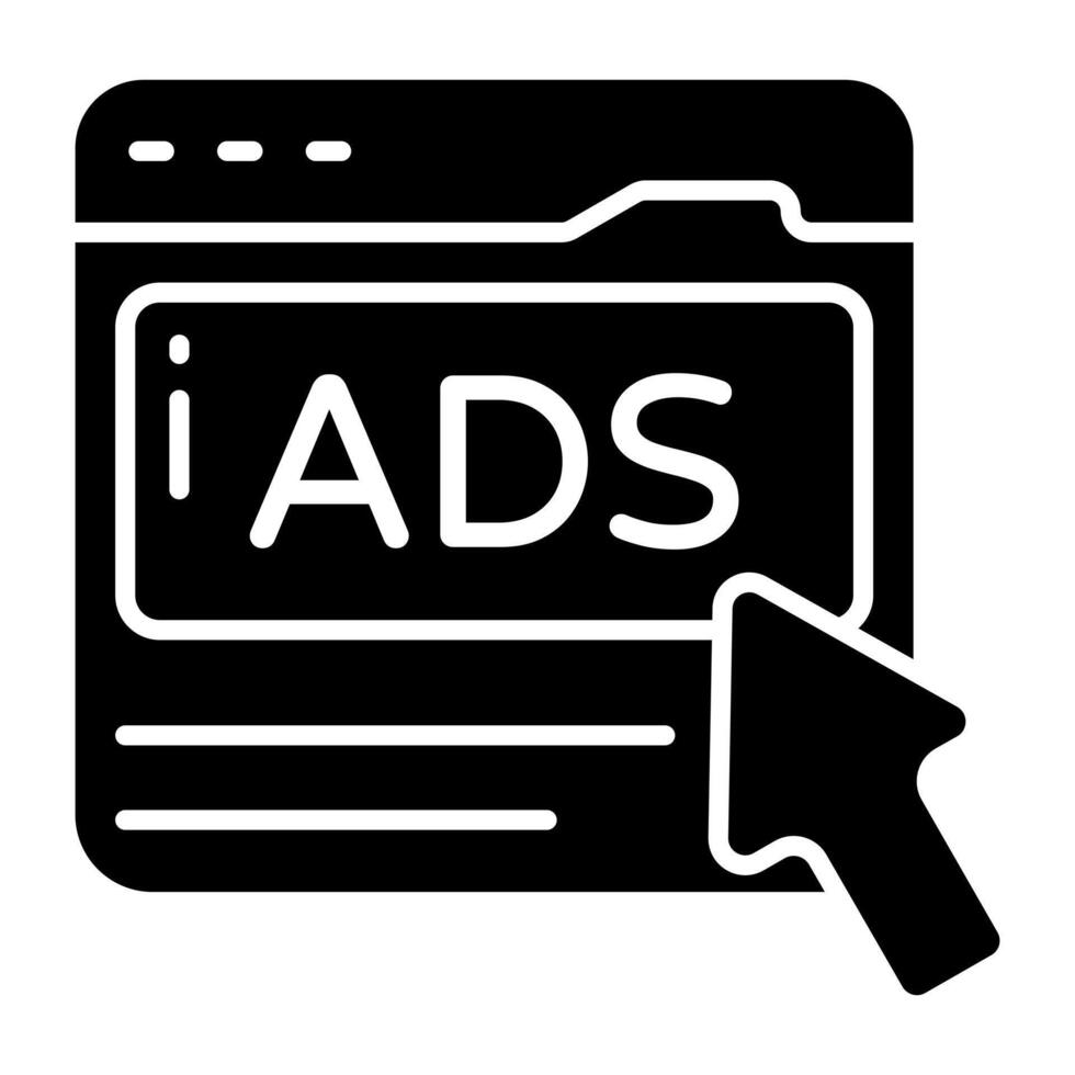 Premium download icon of web advertisement vector